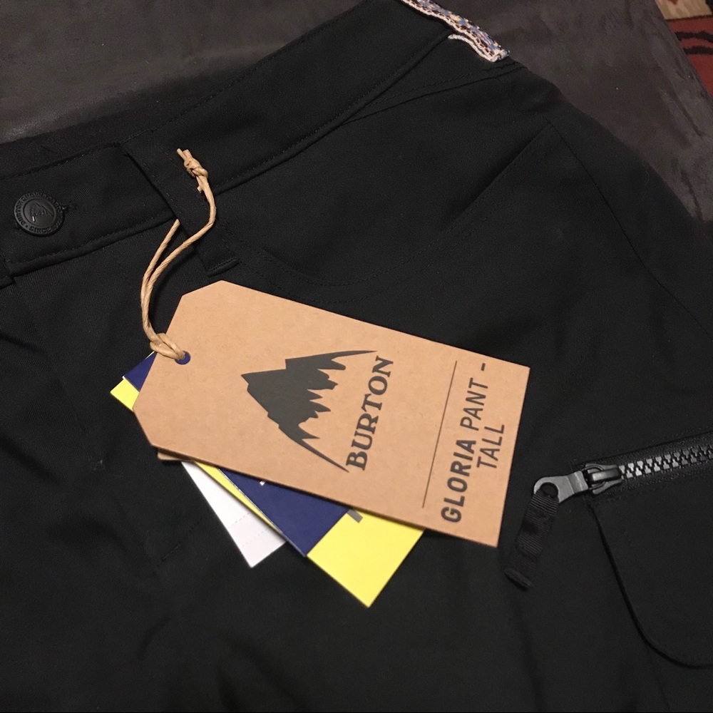 SOLD Burton Gloria TALL True Black Snowboard Pants sz S - Picture 4 of 8